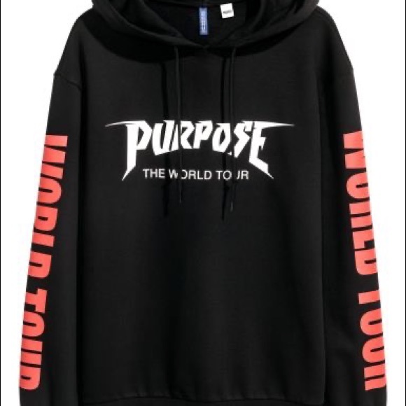 Justin Bieber Tops - Justin Bieber Purpose tour black sweatshirt